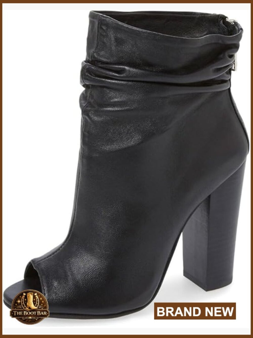 Peep Toe Slouch Ankle Boots Chunky Heels Prom Evening Dress Shoes